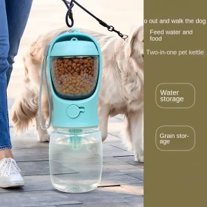 Portable Pet Water and Food Container for On-the-Go Pets