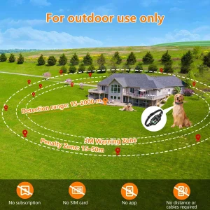 GPS Wireless Dog Fencing System - Electric dog fencing with GPS Electric Satellite Technology Range 15~2000m
