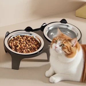 Anti-Tip Stainless Steel Pet Bowl – Easy-Eat Design