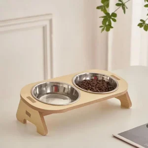 Double Pet Feeder Bowl – Anti-Knockover Design