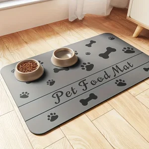 Absorbent Pet Feeding Mat – Waterproof & Quick-Dry - 20x12in