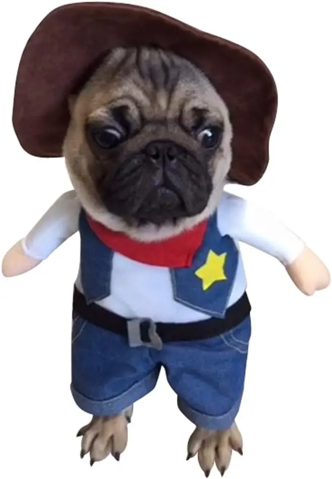 Funny Pet Cowboy Halloween Costume for Cat or small dog - Image 15