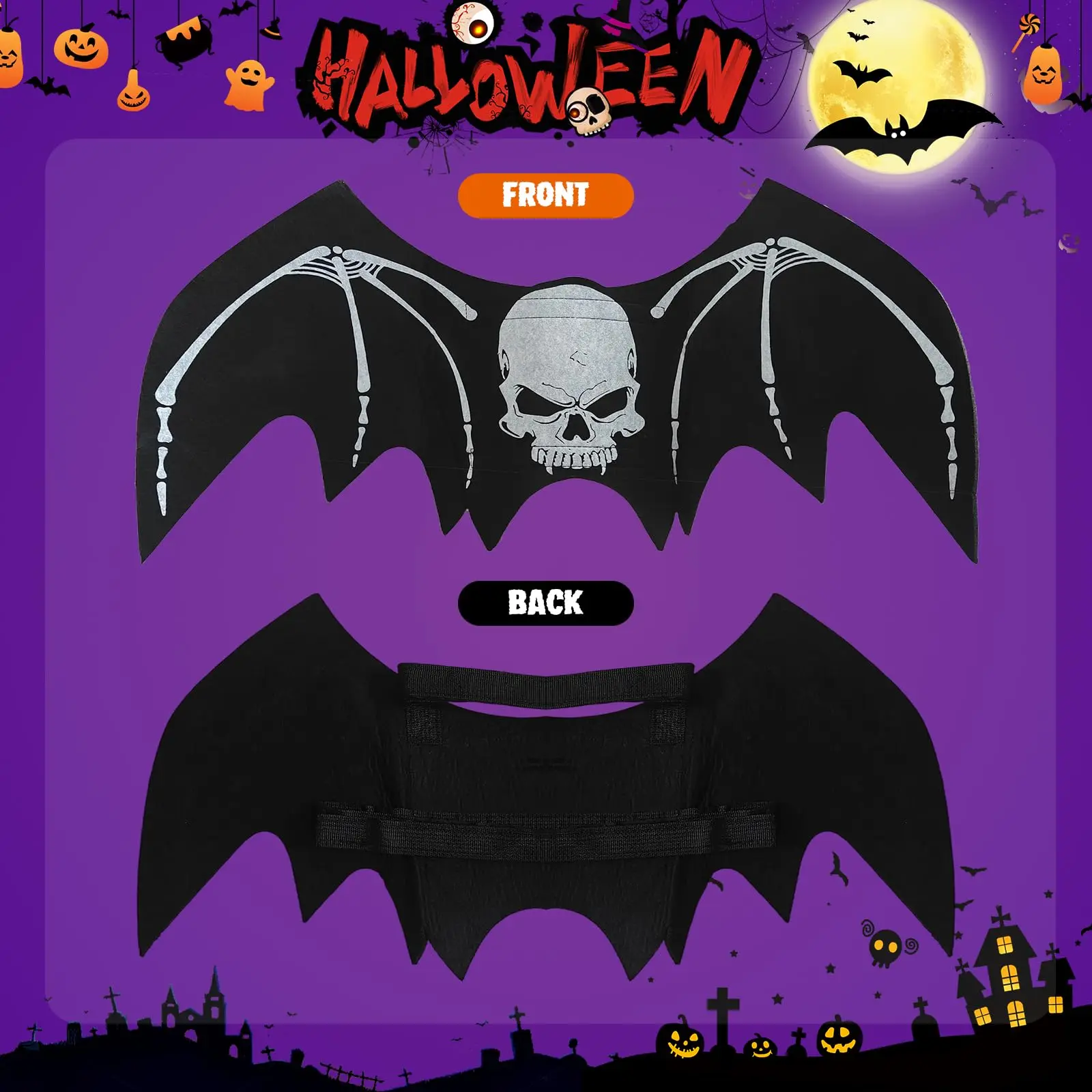 Halloween Bat Wing Dog Costume - Image 4