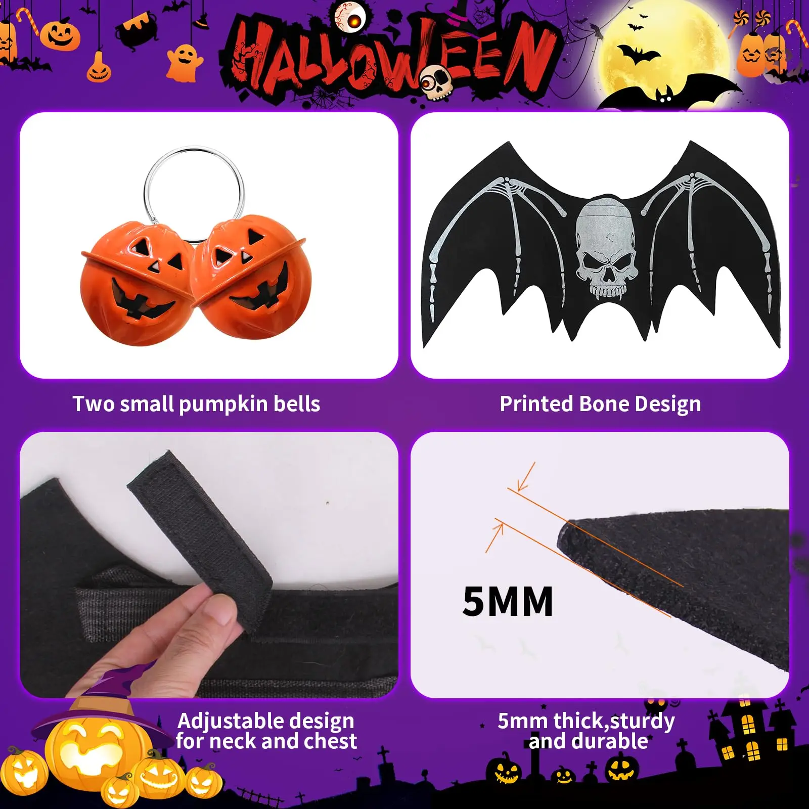 Halloween Bat Wing Dog Costume - Image 2