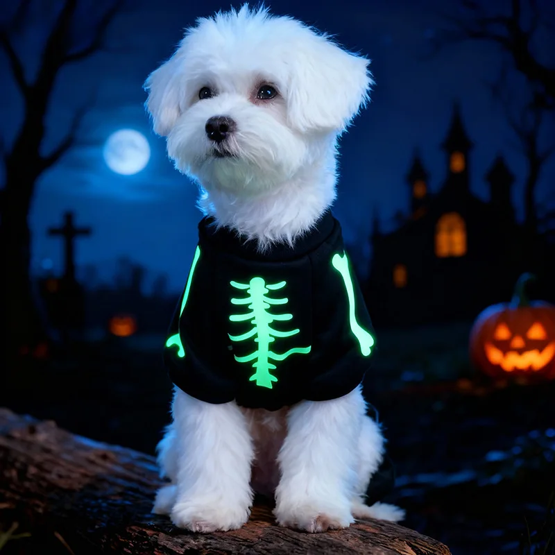 Glow Skeleton Dog Jumpsuit - Image 3