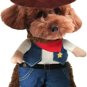 Funny Pet Cowboy Halloween Costume for Cat or small dog - Thumbnail Image 20