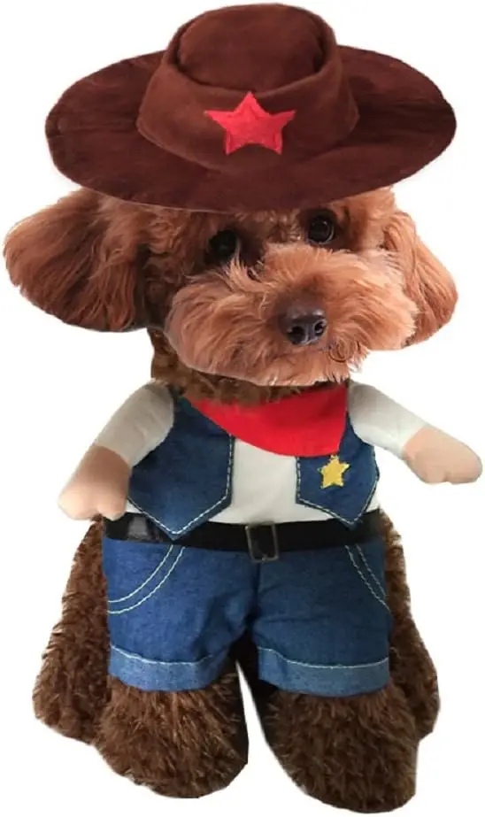 Funny Pet Cowboy Halloween Costume for Cat or small dog - Image 20