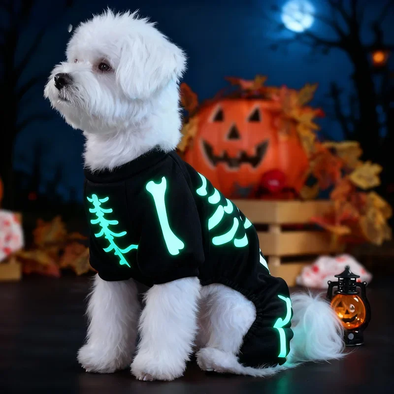 Glow Skeleton Dog Jumpsuit - Image 10