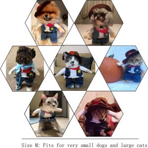 Funny Pet Cowboy Halloween Costume for Cat or small dog - Thumbnail Image 13