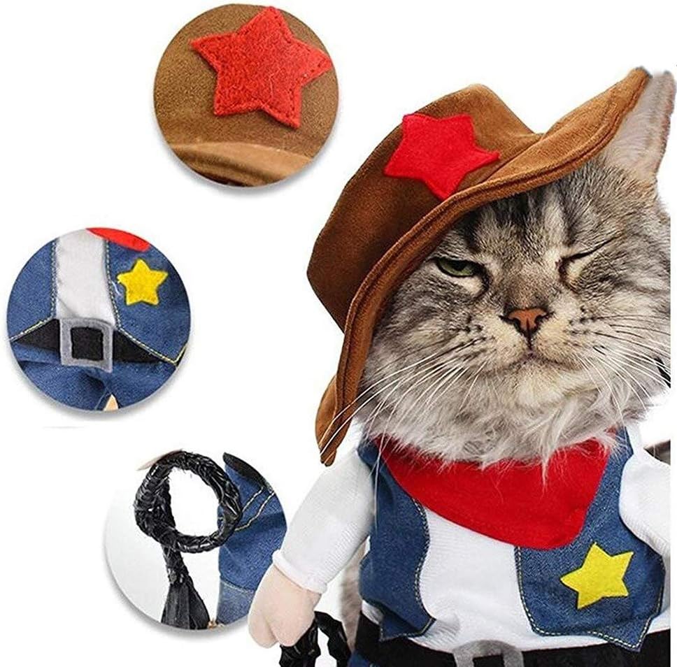 Funny Pet Cowboy Halloween Costume for Cat or small dog - Image 9