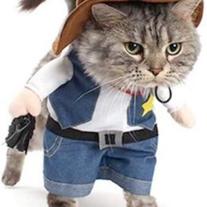 Funny Pet Cowboy Halloween Costume for Cat or small dog - Thumbnail Image 8